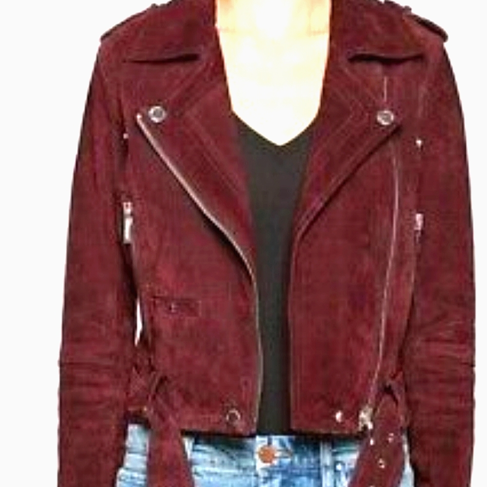 Blank NYC Suede Leather Moto Jacket